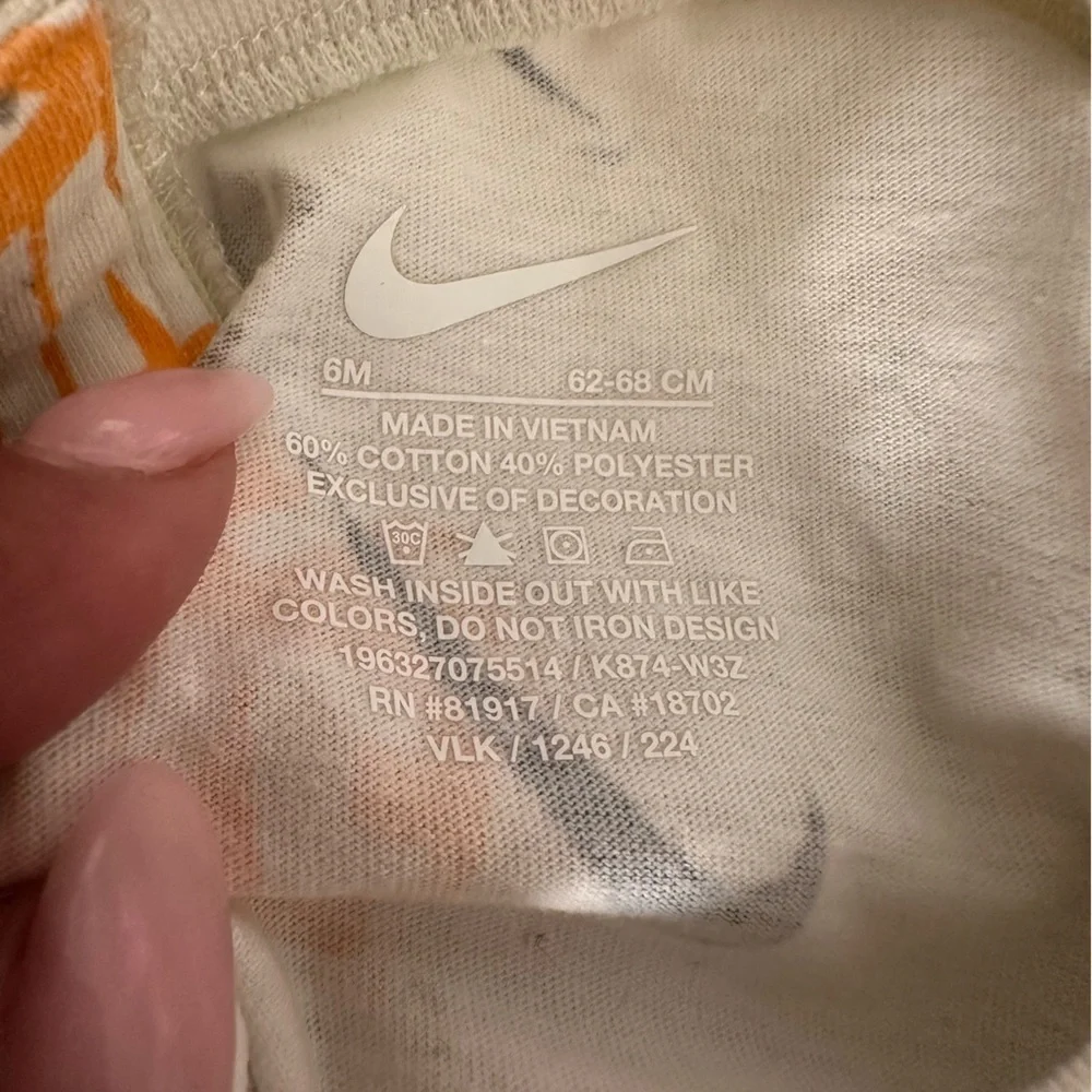 Nike White Romper with Colorful Graphic Print